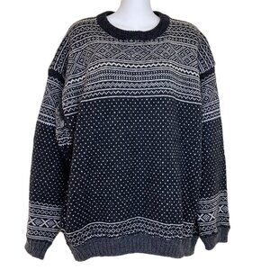 Creem by Adelsten Fair Isle Shetland Wool Pullover Sweater Vintage 90s